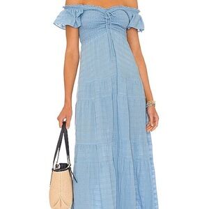 LSPACE off-shoulder smocked dress